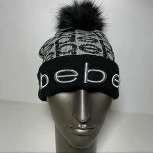bebe pom pom Winter Beanie